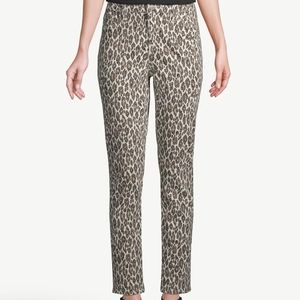 Chico's So Slimming Girlfriend Slim Leg Animal Print Jean Pants